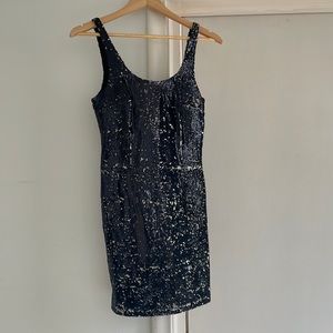 Urban Outfitters Silence and Noise Black and Silver Sequin Party Dress Size 0